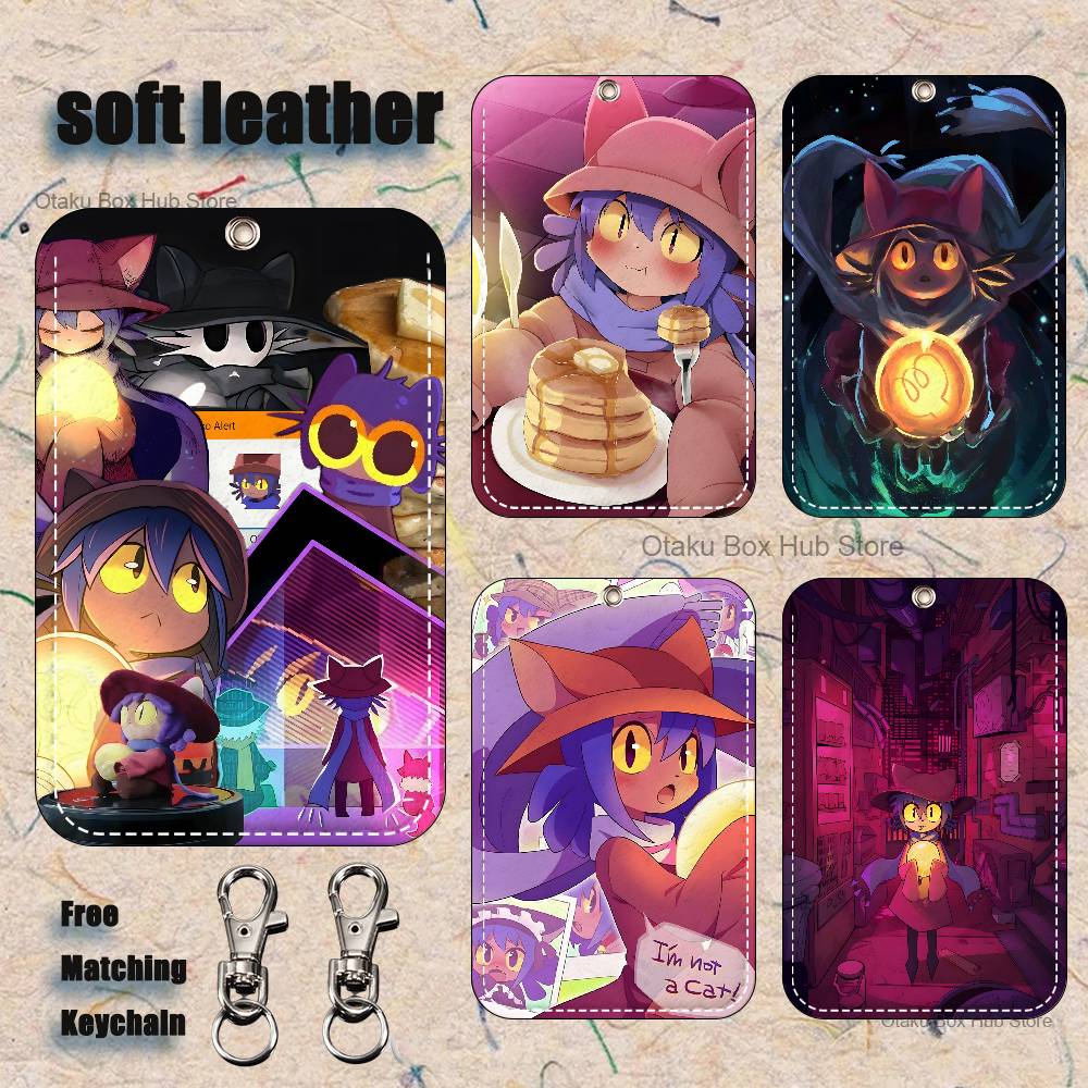 Leather Card Wallet - Anime N-Niko O-OneshotS Holder Keychain For