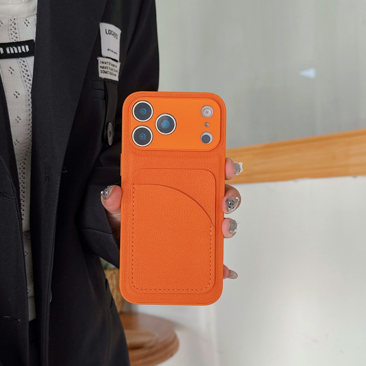 Leather Orange Color Card Hold - đánh giá và giá Leather Card Wallet